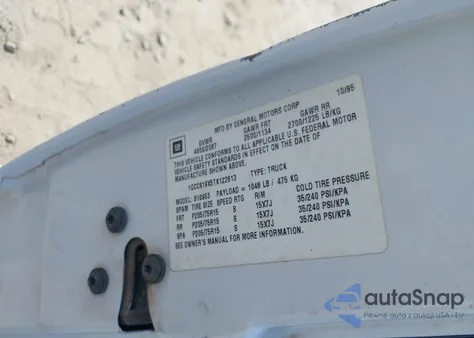 1996 Chevrolet S Truck S10 from USA, damaged, VIN 1GCCS19X5TK122813